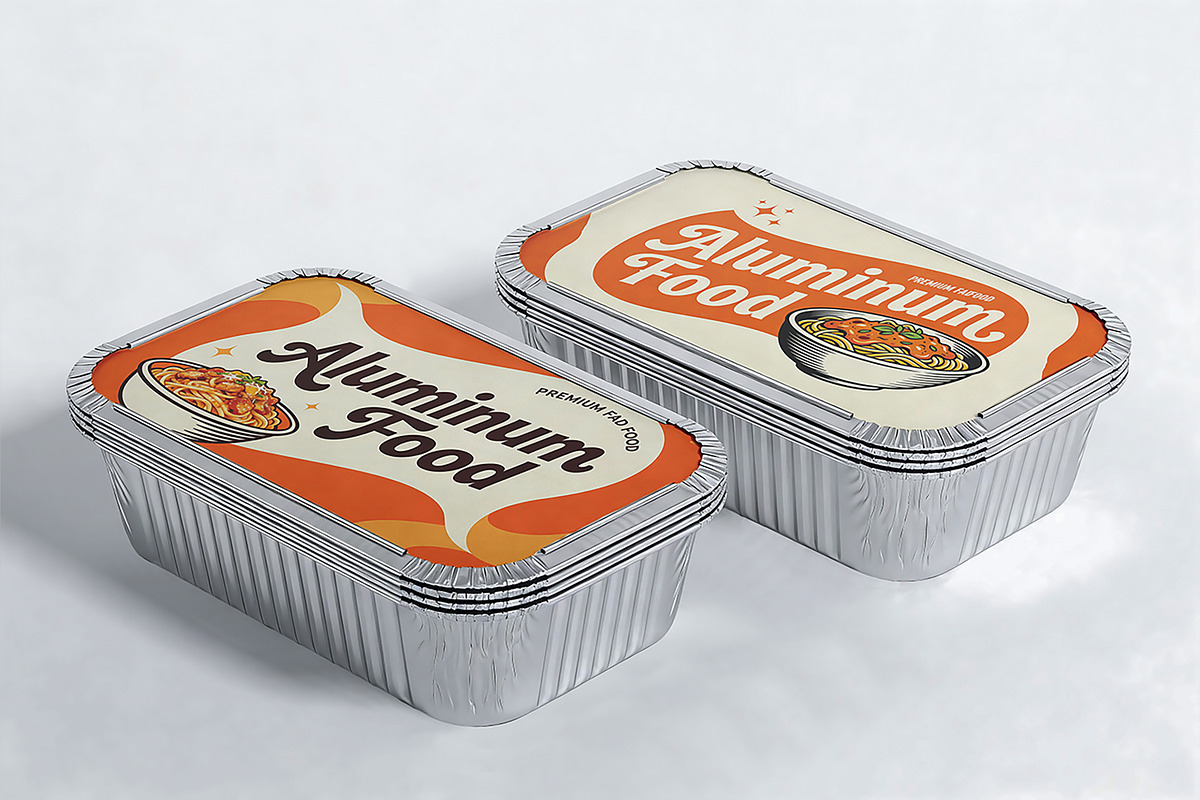 Aluminum Food Containers Mockup, a Cups & Container Mockup by Pitchlook.Studio (Photo 4 of 4)