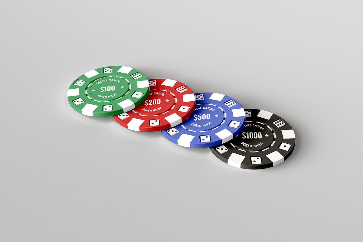 Casino Chips Mockup - 6 views, an Advertising Mockup by Illusiongraphic (Photo 3 of 18)