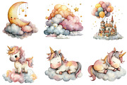 Baby Unicorn Clipart PNG Bundle, an Illustration by Sublimation Artist (Thumbnail 3 of 7)