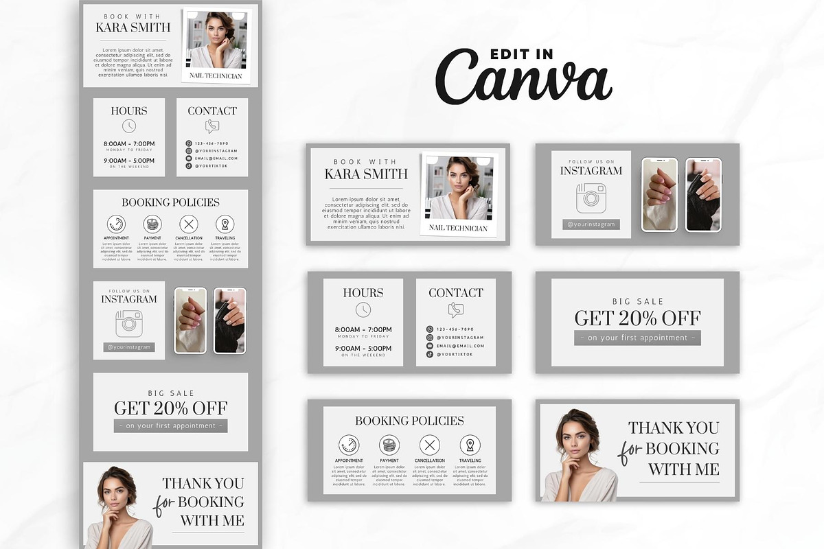 Nail Tech Acuity Scheduling • Canva, a Websites & App Template by OniriqveDesigns (Photo 2 of 8)