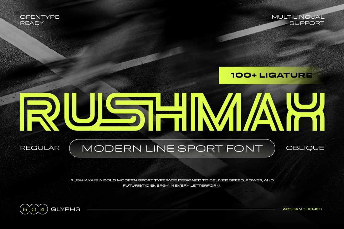 Rushmax, a Sans Serif Font by Artisan Themes (Photo 1 of 11)