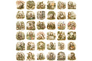 Sloth PNG Clipart Sticker Pack, an Animal Illustration by Nicole Branger Art (Thumbnail 8 of 11)