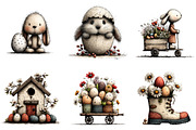 Whimsical Bunny Easter Clipart, an Illustration by Sublimation Artist (Thumbnail 7 of 7)