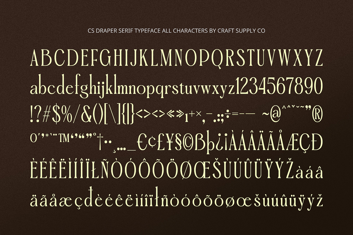 CS Draper – Elegant Font, a Serif Font by Craft Supply Co. (Photo 8 of 8)