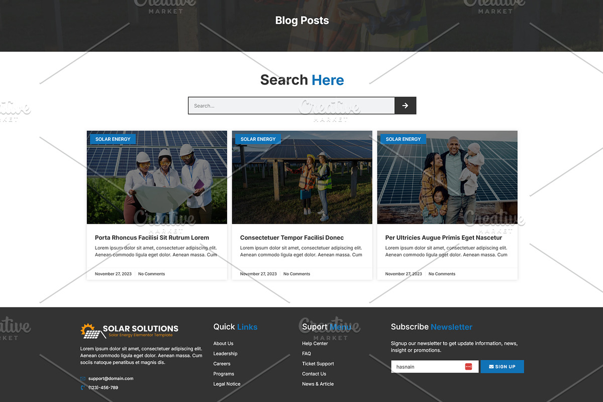 Solar Energy, Wind & Power Elementor, a WordPress Template by HasnainDEV (Photo 4 of 5)