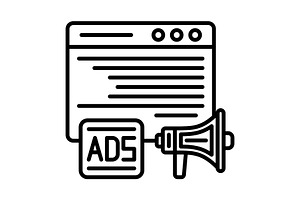 Adveritising Line Icon