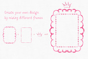 Pink Frames Watercolor Hand Drawn, an Object Graphic by Solo Art Original (Thumbnail 5 of 9)