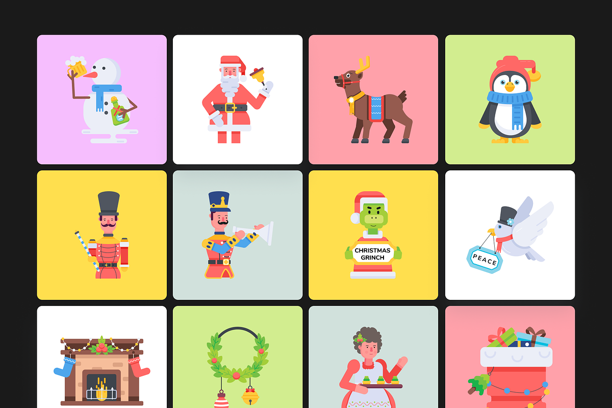 Animated Christmas Characters, a Duotone Icon by Prosymbols (Photo 7 of 11)
