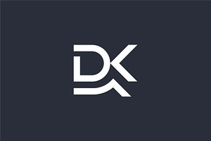 letter DK logo design and wave, a Branding & Logo Template by tmts