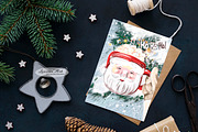 Christmas Cards Clipart Set, a Seasonal Illustration by Leonaa art (Thumbnail 7 of 10)