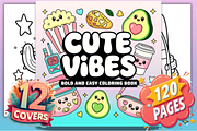 Bold and Easy Cute Vibes Coloring Pa, a Decorative Illustration by Ink Gallery (Thumbnail 1 of 4)