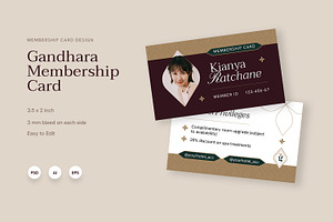 Gandhara Sanctuary - Membership Card, a Marketing Template by Fannan Studio