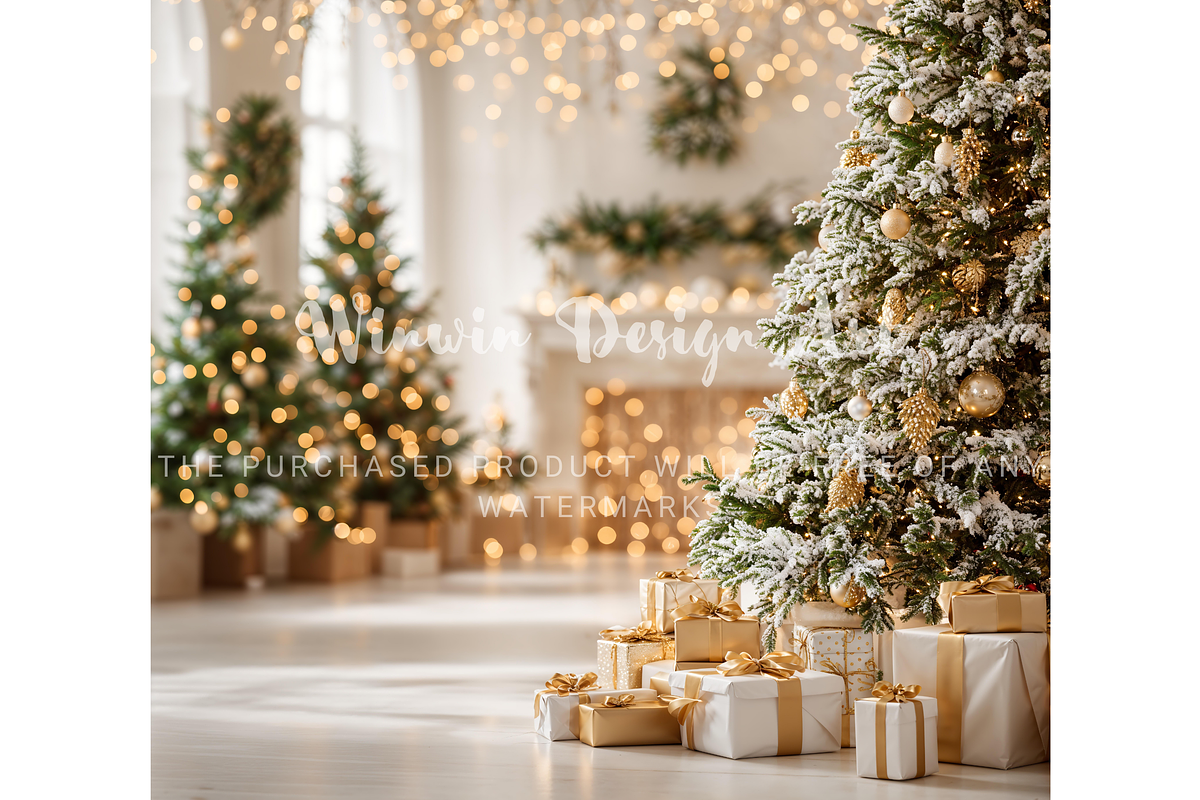 White Christmas Digital Backdrop, a Background Photo by Winwin Design Art (Photo 7 of 9)
