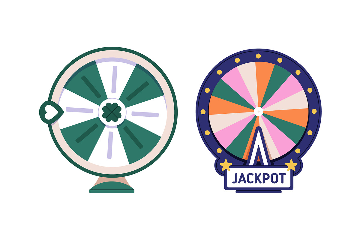 Fortune wheels, lucky roulettes set, an Object Illustration by Good Studio (Photo 7 of 7)