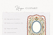 Folk Art Frames, Nordic Floral Frame, an Object Graphic by Invite to Clipart (Thumbnail 8 of 8)