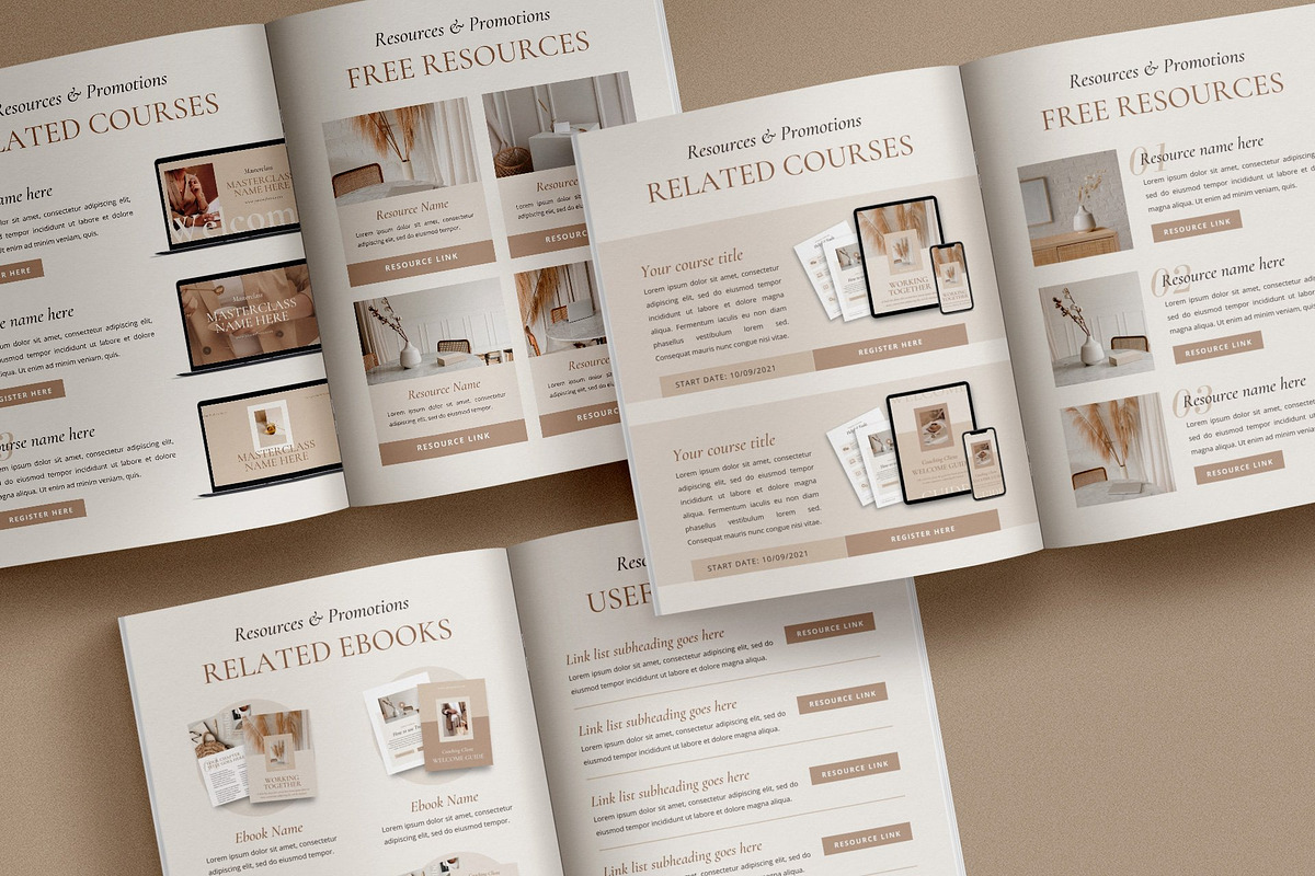 Elegant Workbook Template CANVA, a Magazine Template by Studio Loire (Photo 17 of 28)