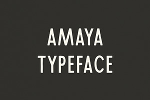 Amaya A Tall Display Typeface