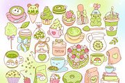 Matcha Girlies Clipart Bundle, a Food Illustration by Huxmay (Thumbnail 4 of 7)