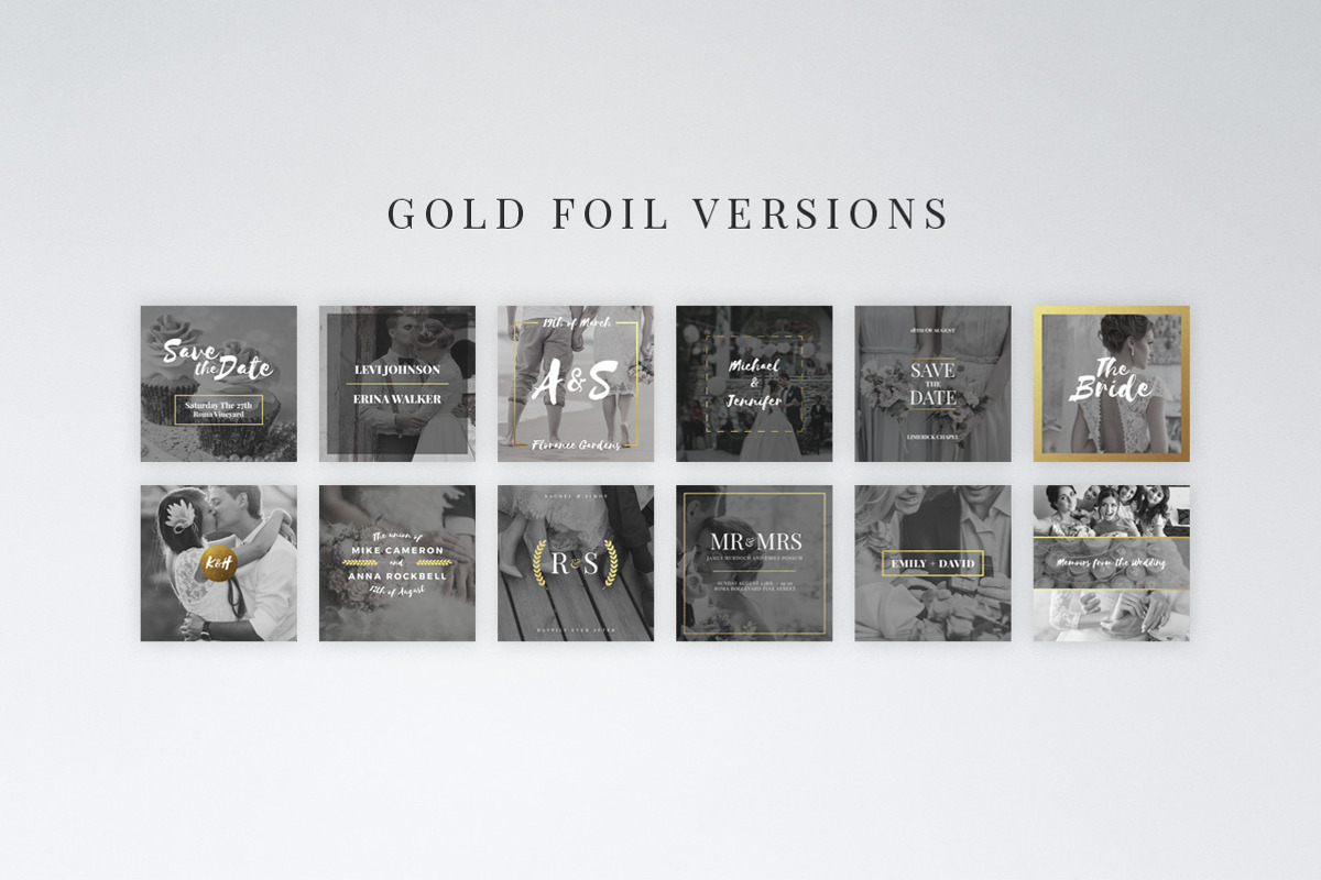Instagram Wedding Pack, a Social Media Template by Tugcu Design Co. (Photo 4 of 8)