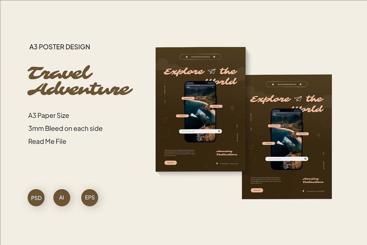 Travel Adventure - Poster, a Poster Template by Fannan Studio (Photo 1 of 3)