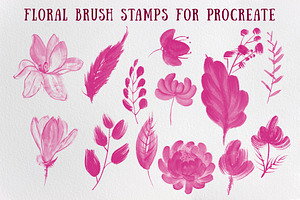 Floral Brush Stamps For Procreate