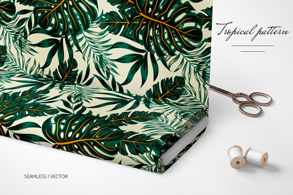 Tropical seamless patterns & leaves, a Pattern Graphic by EltaMaxArt (Photo 11 of 15)