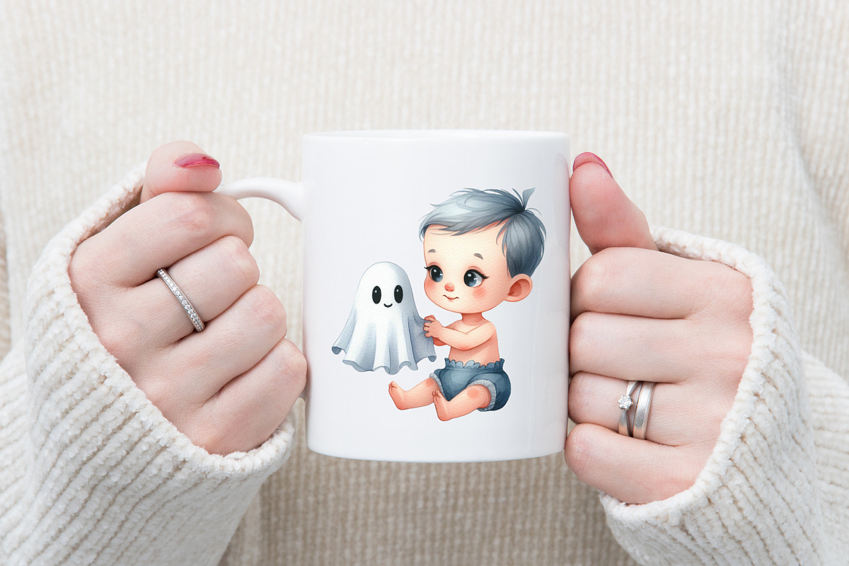 Autumn Spooky Cute Baby Clipart, a Graphic by designcity5 (Photo 4 of 5)