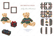 Teddy Bear Christmas Clipart, a Seasonal Illustration by LABFcreations (Thumbnail 4 of 4)