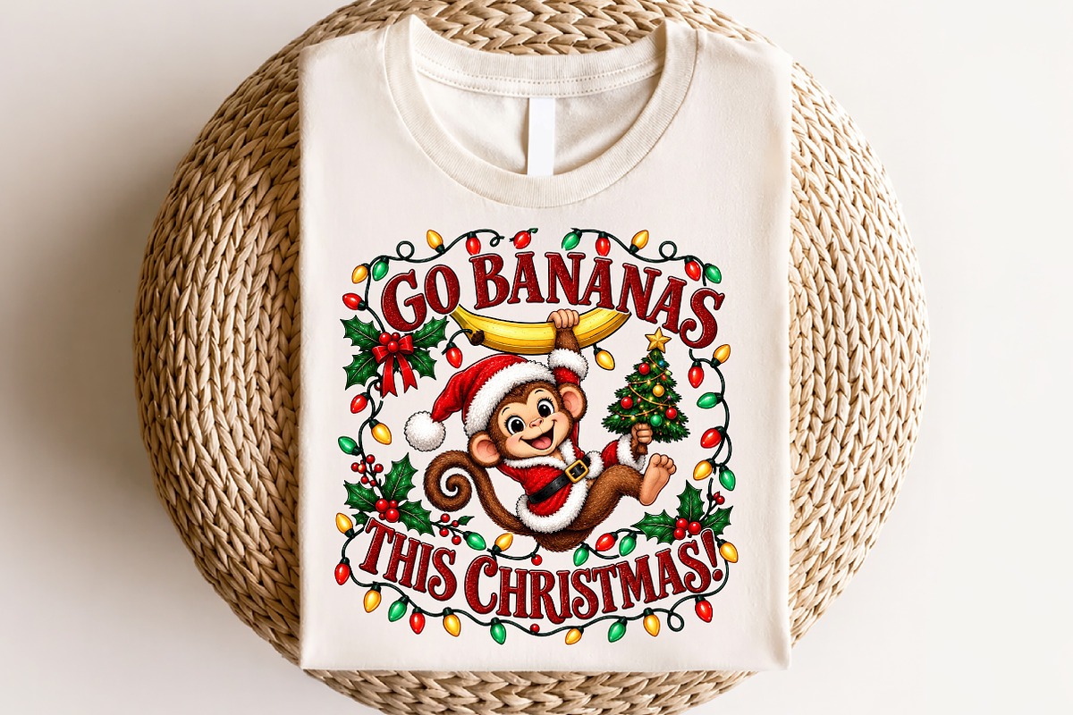 Funny Go Bananas This Christmas PNG, a Seasonal Illustration by CraftArtStudio (Photo 4 of 4)