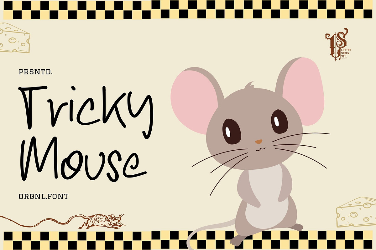 Tricky Mouse, a Handwritten Font by LetterStock (Photo 1 of 6)