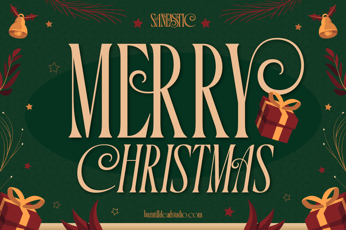 Santastic - Elegant Christmas Serif, a Serif Font by Burntilldead (Photo 12 of 12)