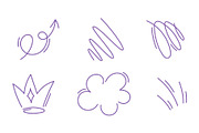 Collection of hand-drawn doodles, an Illustration by Ilia Design (Thumbnail 4 of 4)