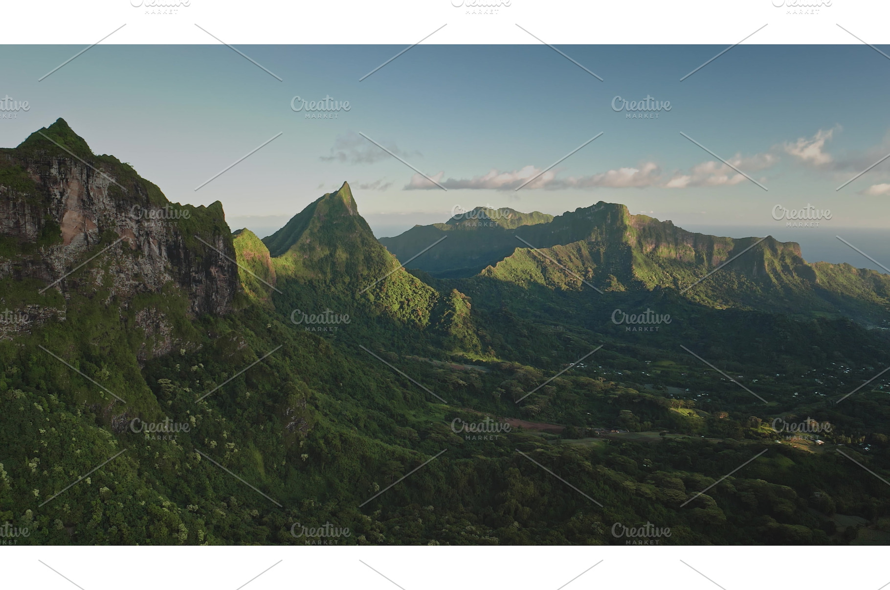 Aerial view of mountains range peaks, a Nature Photo by Goinyk