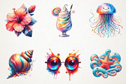 Abstracts Cute Summer Clipart, an Illustration by RobertsArt (Thumbnail 2 of 7)
