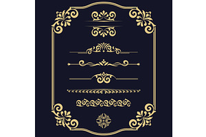 Vintage set. Floral elements for, a Texture Graphic by RODINA