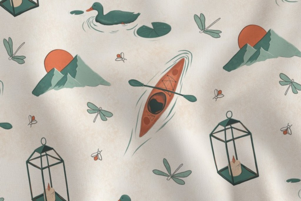 Lake Day Seamless Repeat Pattern, a Pattern Graphic by Forest Lily (Photo 7 of 11)