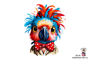 Quirky Parrot PNG Clipart Bundle, a Graphic by Clipart Bloom (Thumbnail 3 of 15)