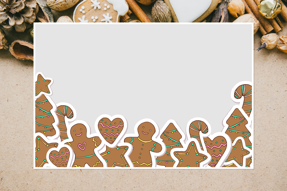 Vector Christmas gingerbread cookies, a Decorative Illustration by OKart.studio (Photo 4 of 5)