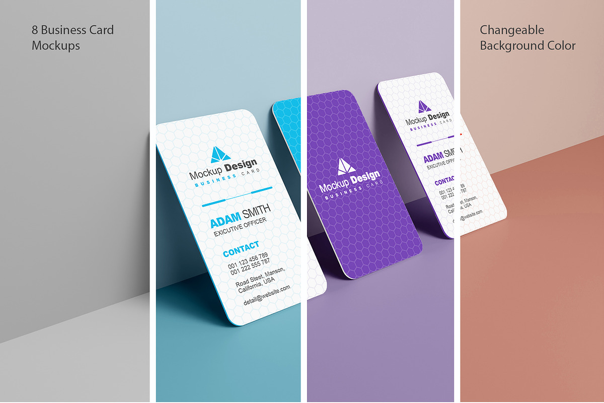 Round Vertical Business Card Mockupu, an Advertising Mockup by alimran24 (Photo 3 of 13)