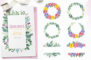 Unicorns.Cute watercolor collection, an Animal Illustration by Kate_Rina (Thumbnail 5 of 16)