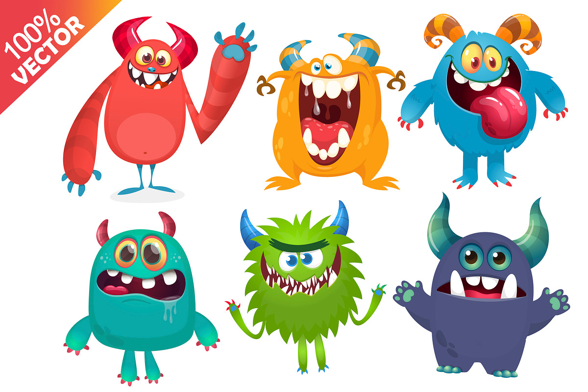 Silly Slimes - 6 Cute Monsters, a Seasonal Illustration by D R A W K M A N (Photo 6 of 6)