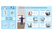 Training courses flat infographic, a Templates & Theme by IMG visuals characters (Thumbnail 1 of 3)