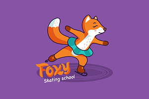 Funny Fox, Sport Character Cartoon