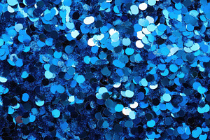 Bright blue shiny confetti creates a, a Photo by Iftikhar Alam