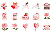Watercolor Valentines Day Clipart, an Illustration by Designworld (Thumbnail 3 of 4)