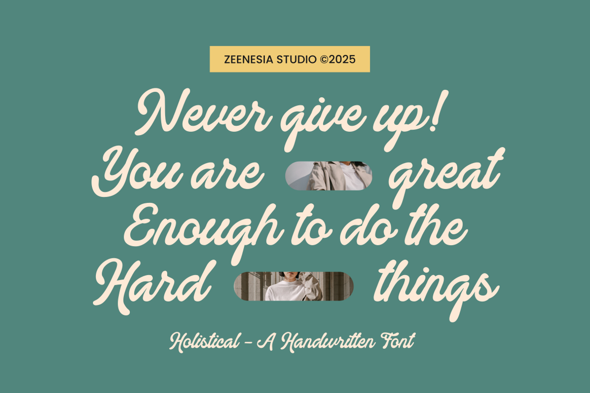 Holistical - A Handwitten Font, a Script Font by zeenesia (Photo 11 of 17)