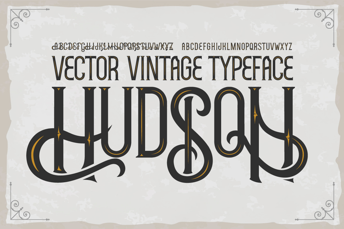 Hudson OTF vintage label font.