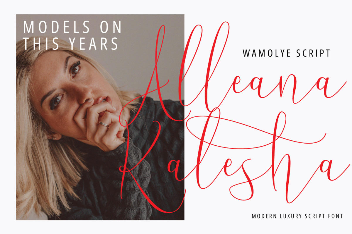 Wamoly - Luxury Script, a Script Font by tebaltipislab (Photo 6 of 10)