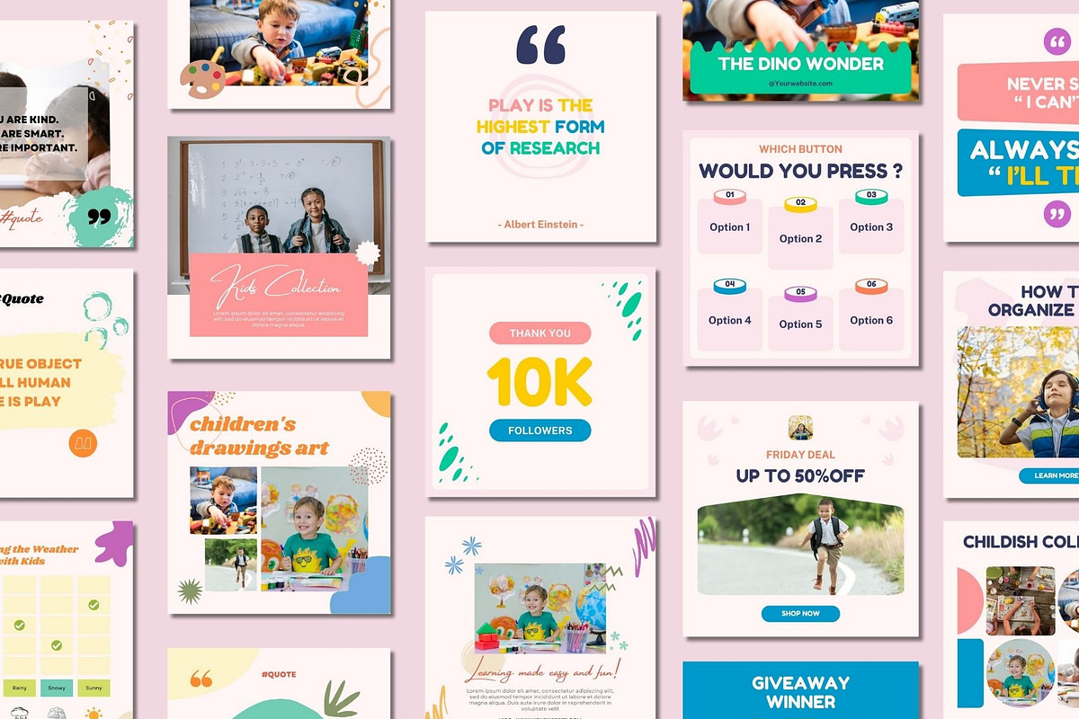 Kidszone Social Media Post Templates, a Social Media Template by BoontenStudio (Photo 4 of 7)