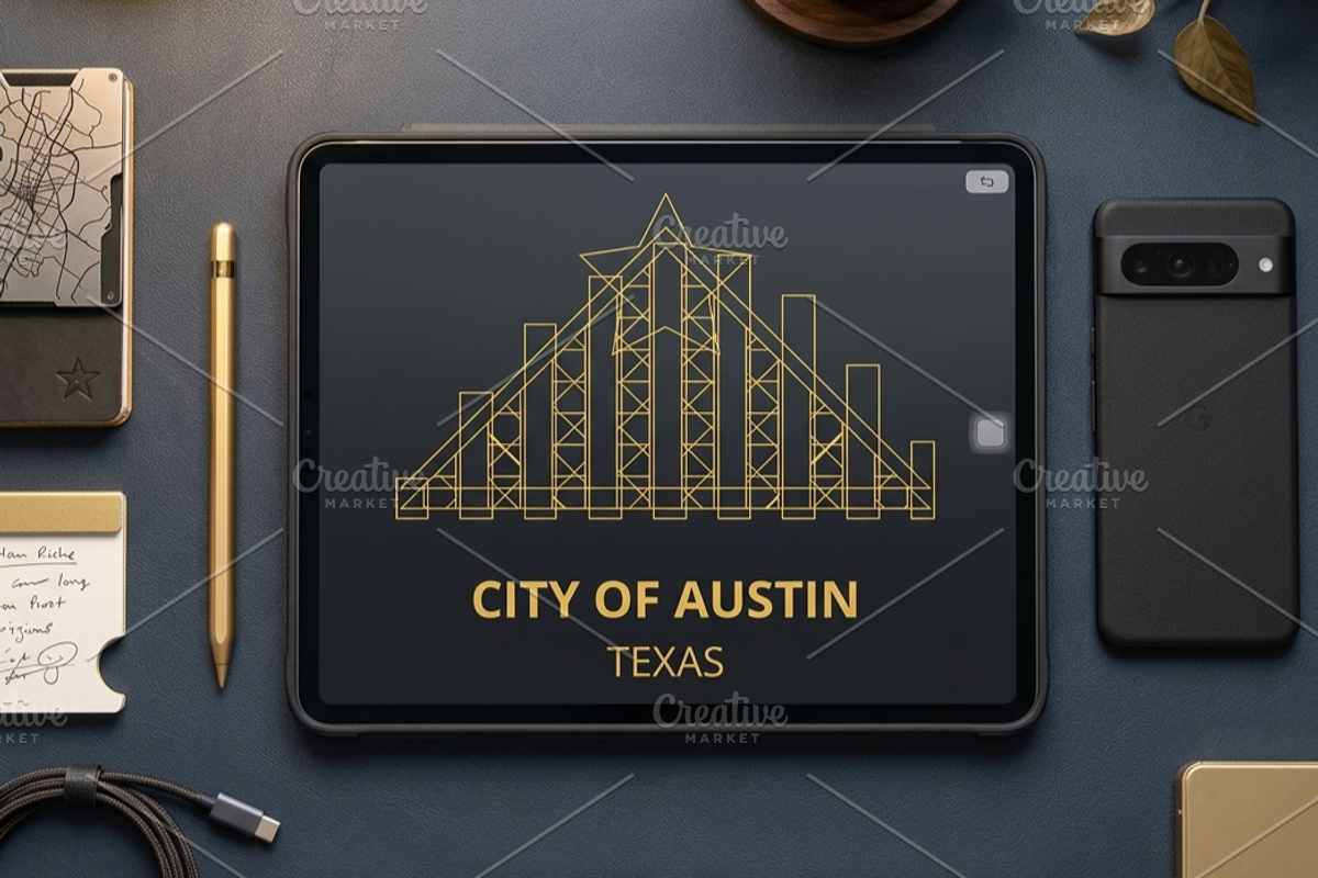 Austin Architectural Line-Art Logo, a Branding & Logo Template by Aura Canyon HQ (Photo 5 of 6)